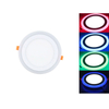 Panel de luz LED redondo empotrado de doble color 3+3w 6+3w 12+4w 18+6w