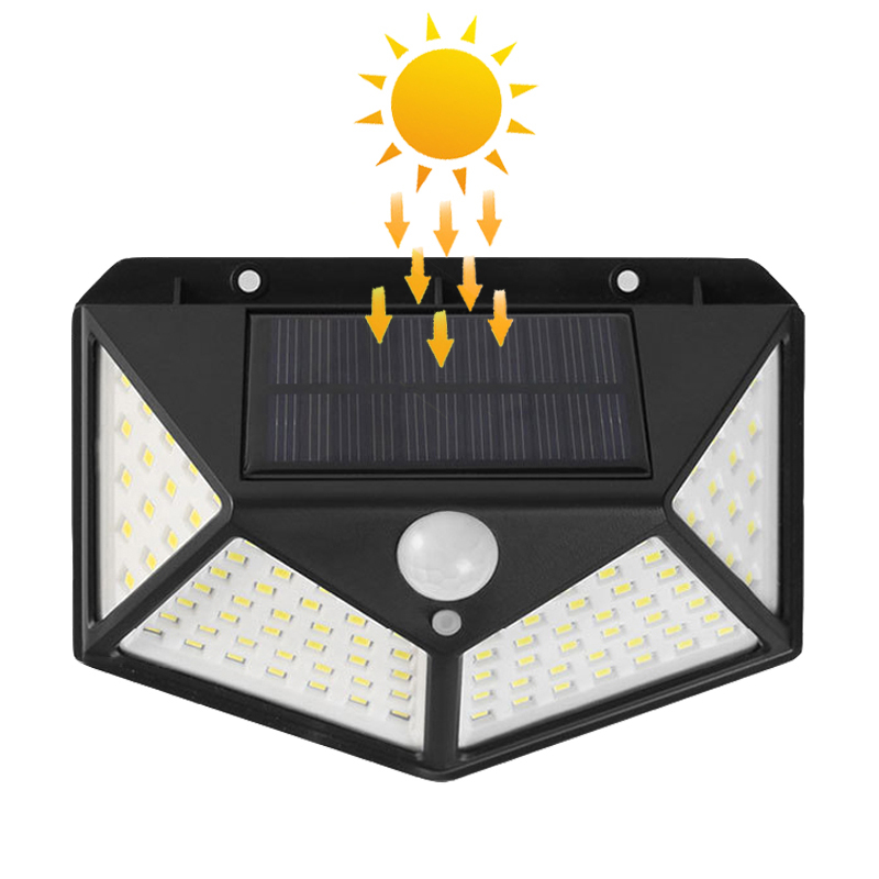 Luz de pared solar impermeable personalizada al por mayor con sensor de movimiento