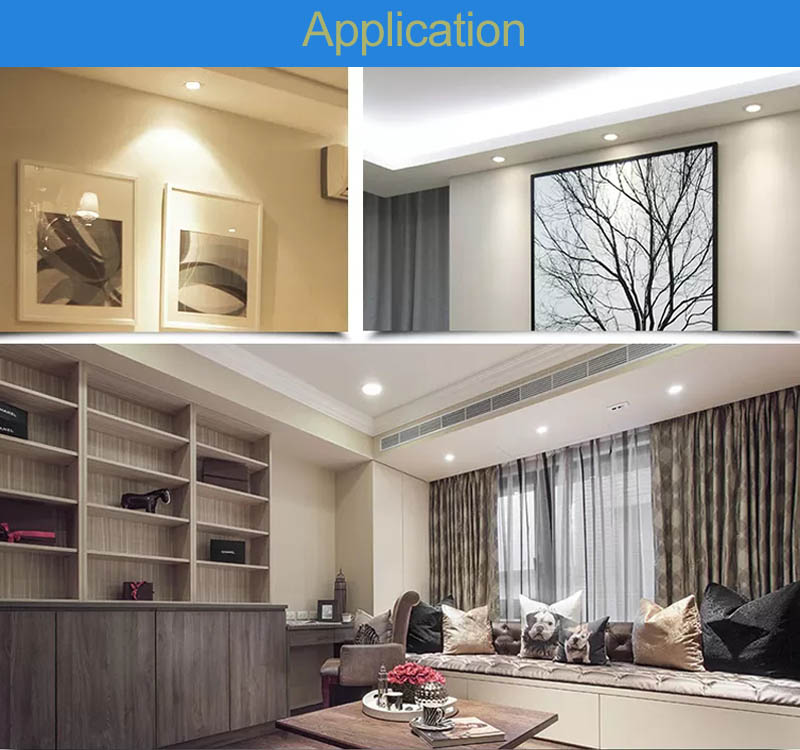 aplicaci&oacute;n de luz de panel LED sin marco