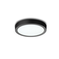 Luz de panel LED redonda de color negro de techo de alta calidad