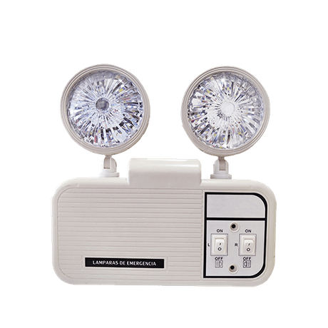 Luz de emergencia recargable de reserva de la lámpara LED de la salida de la cabeza gemela automática