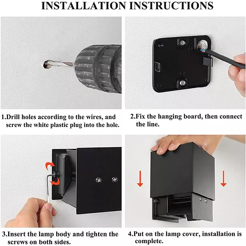 Instalaci&oacute;n de l&aacute;mpara de pared.