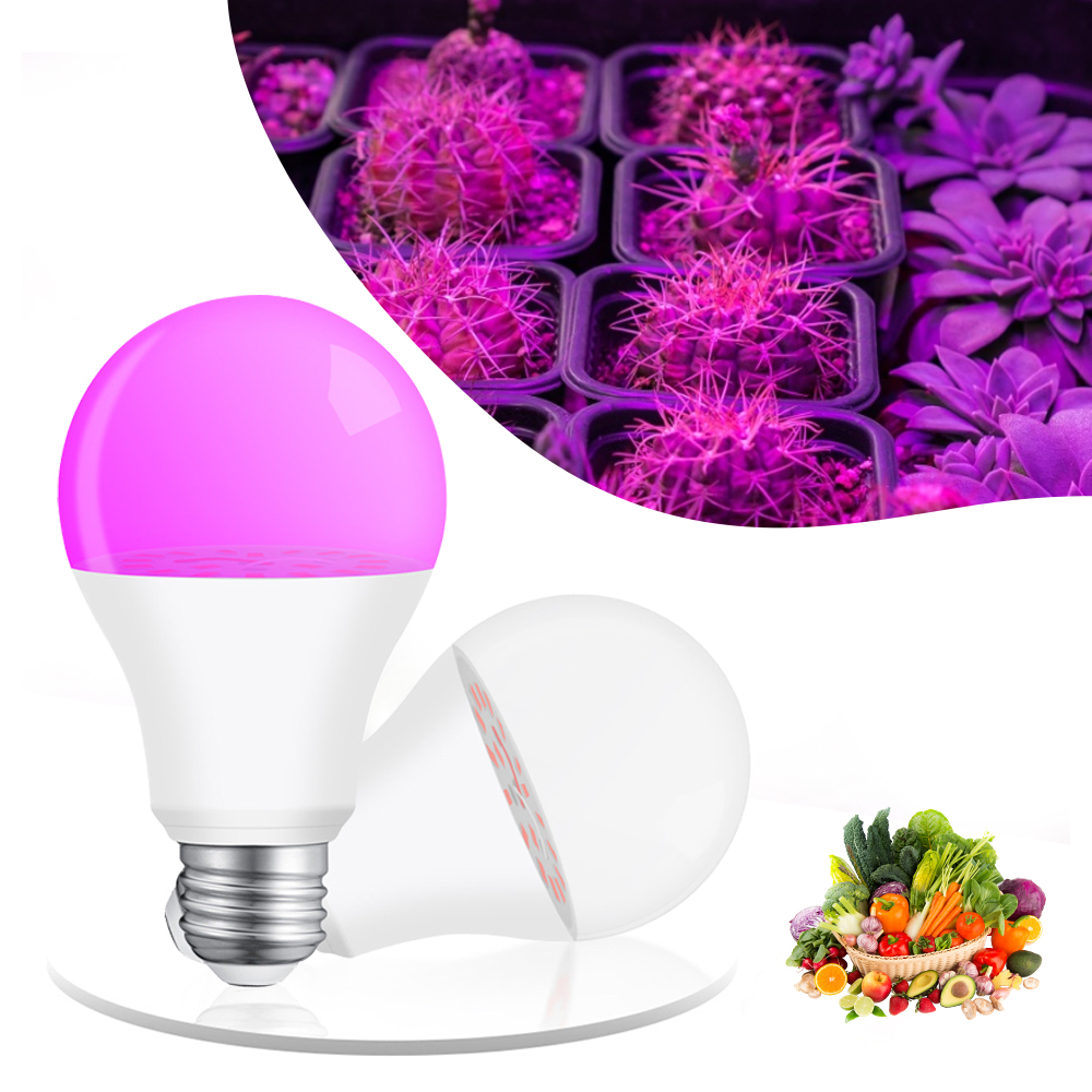 Lámpara de cultivo de plantas de interior, bombilla Led para cultivo de frutas y verduras, espectro completo E27